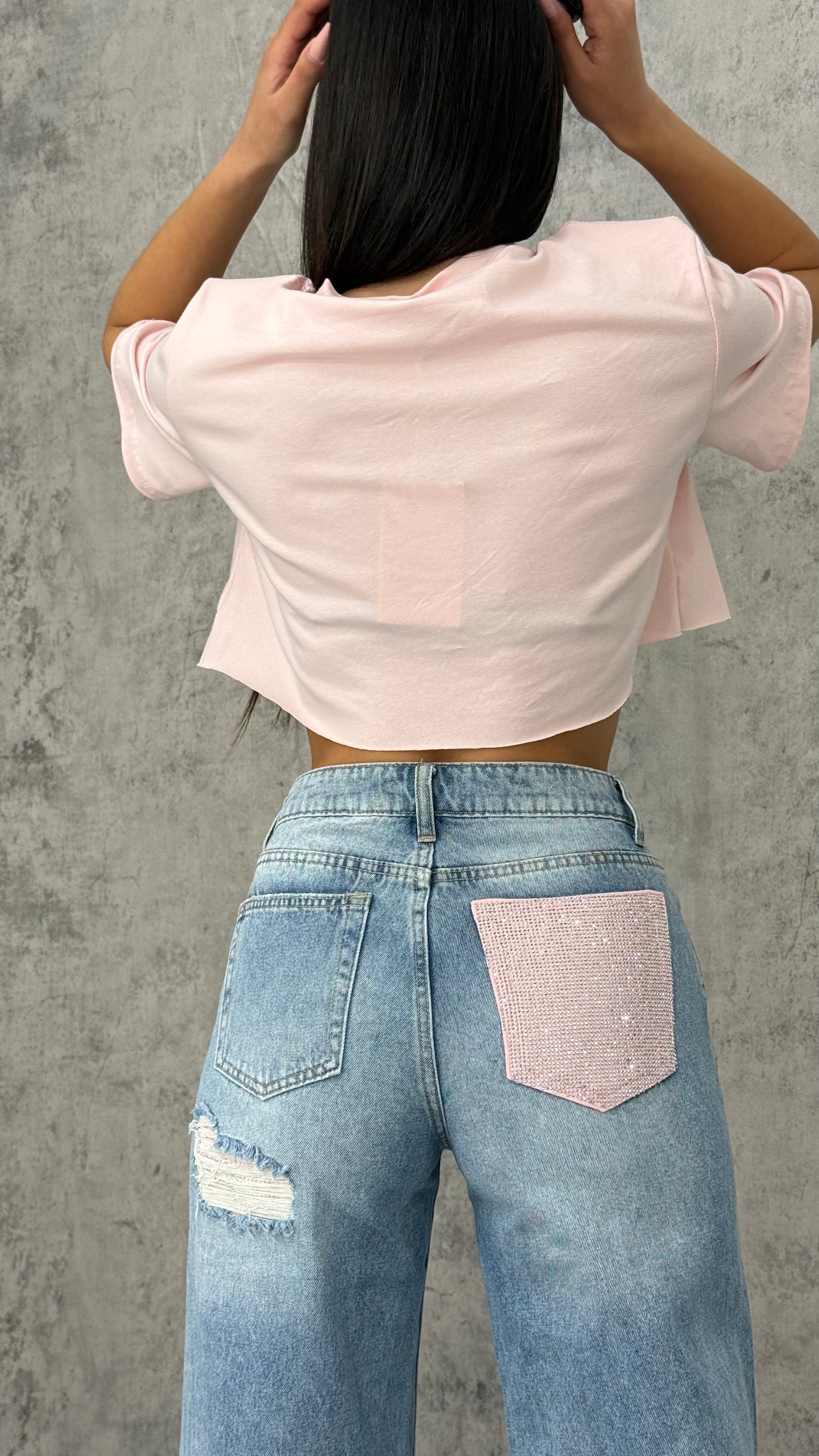 Jeans Valentina con Detalle Brillante