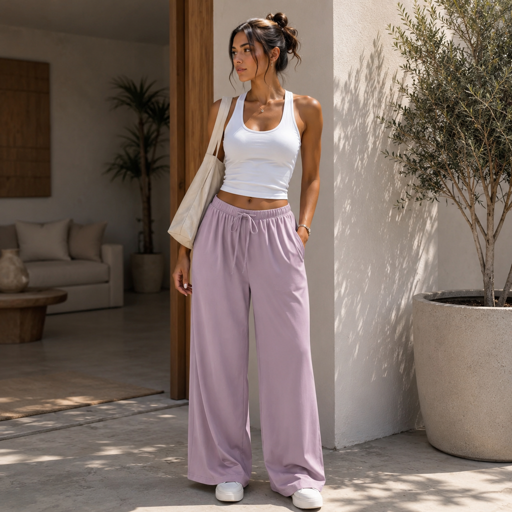 Pantalón Lía Wide Leg de Cintura Alta para Mujer