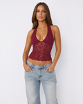 It Girl Lace Halter Top
