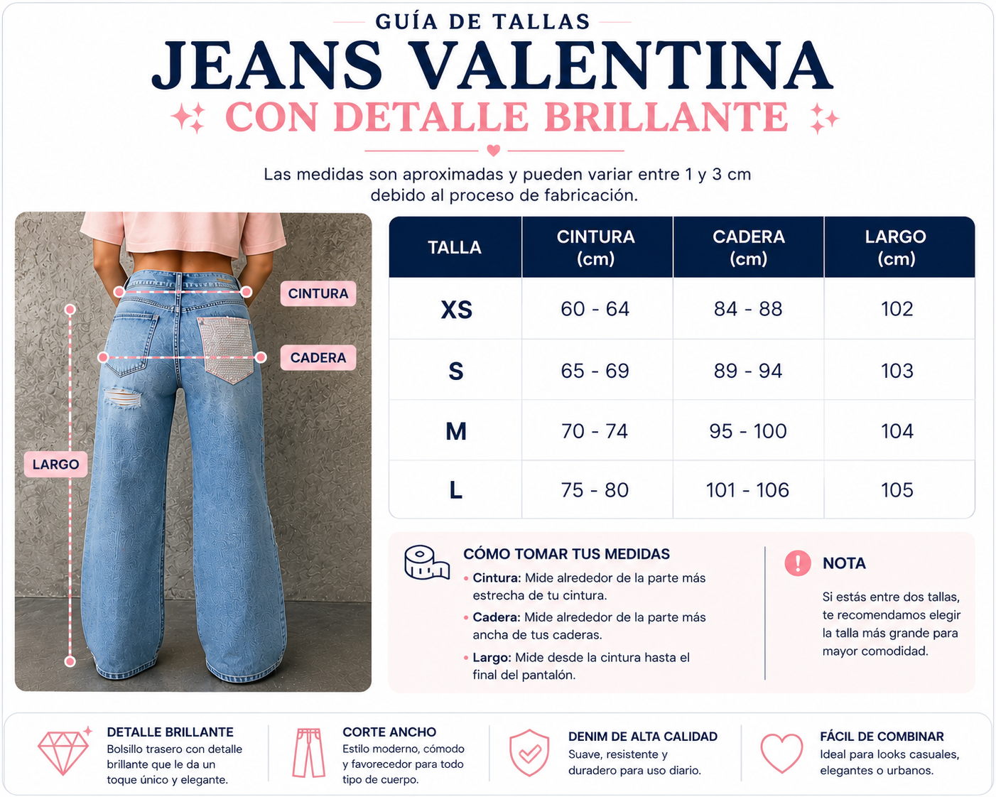 Jeans Valentina con Detalle Brillante