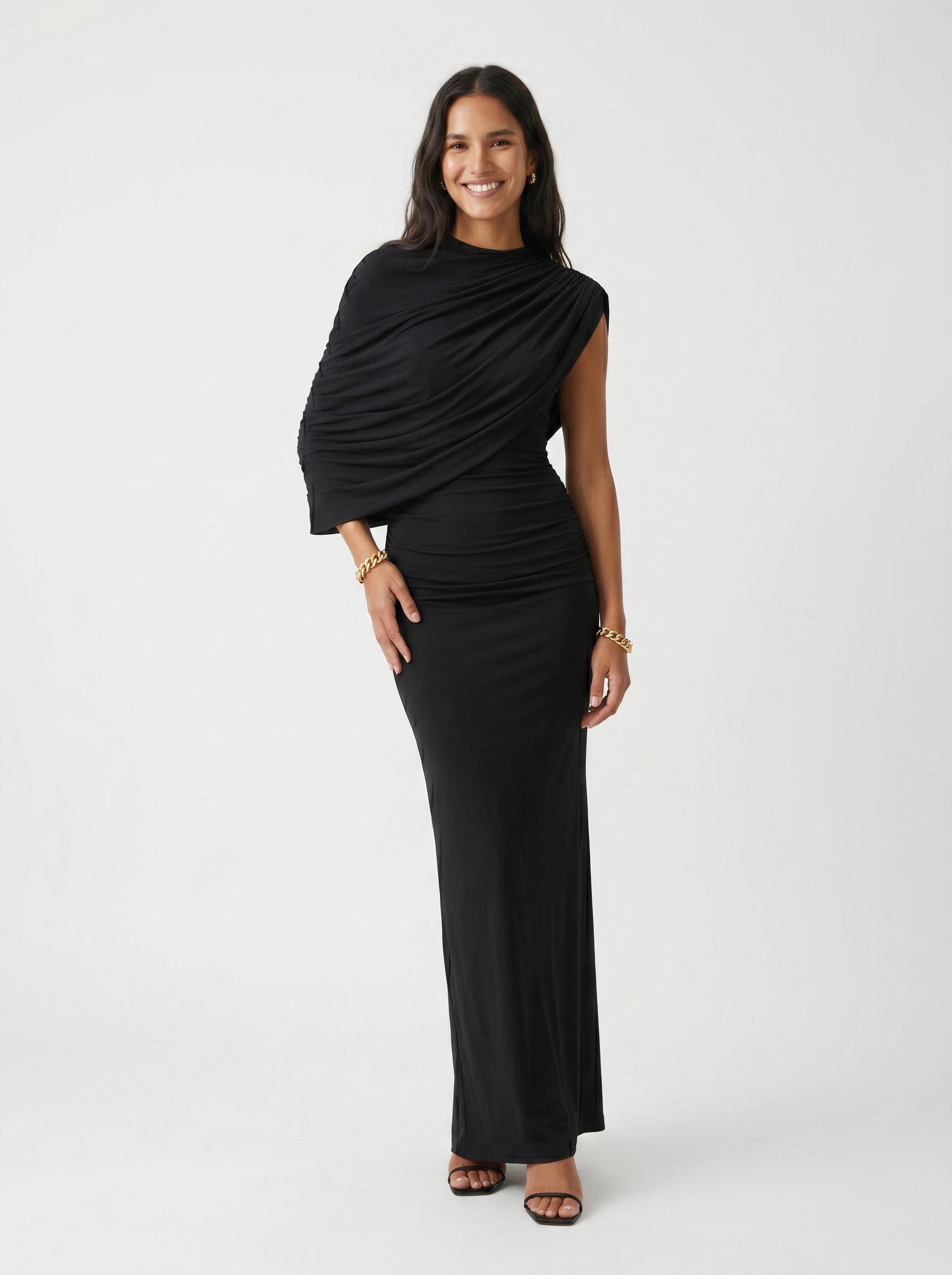 Vestido Agatha de drapeado elegante