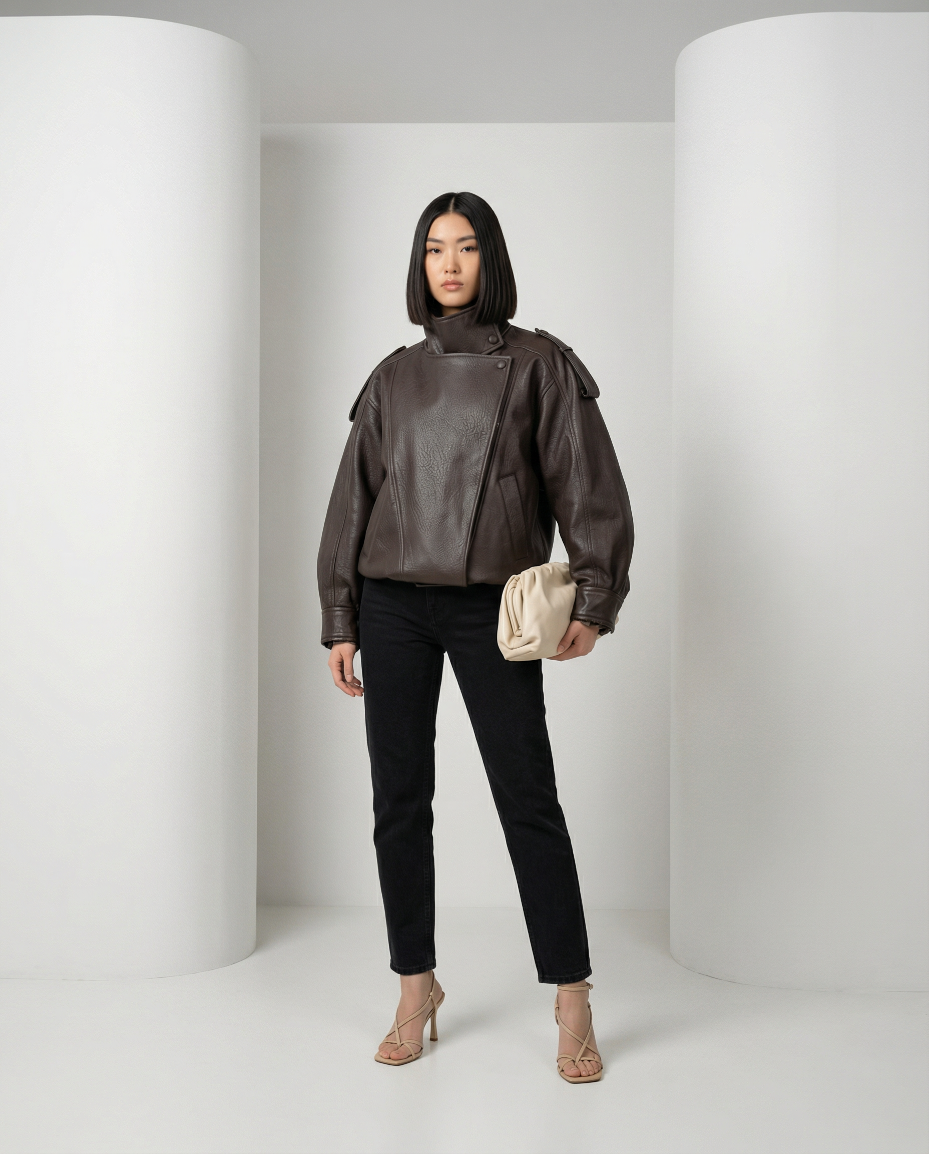 Chaqueta Valeria efecto piel