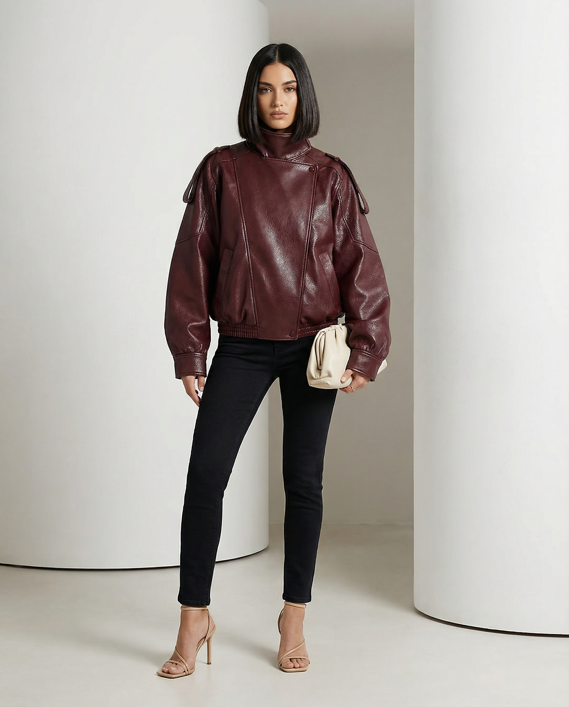Chaqueta Valeria efecto piel