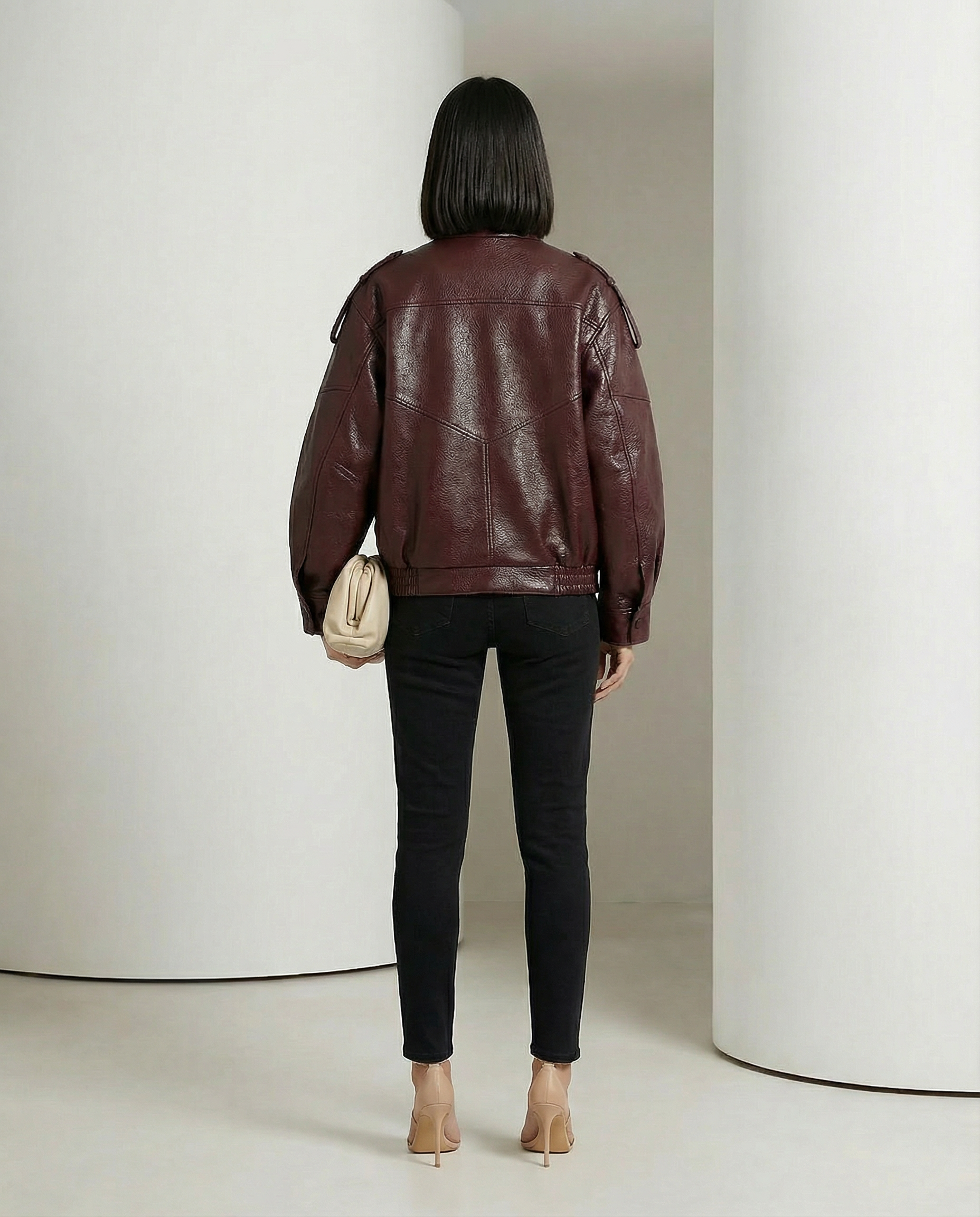 Chaqueta Valeria efecto piel