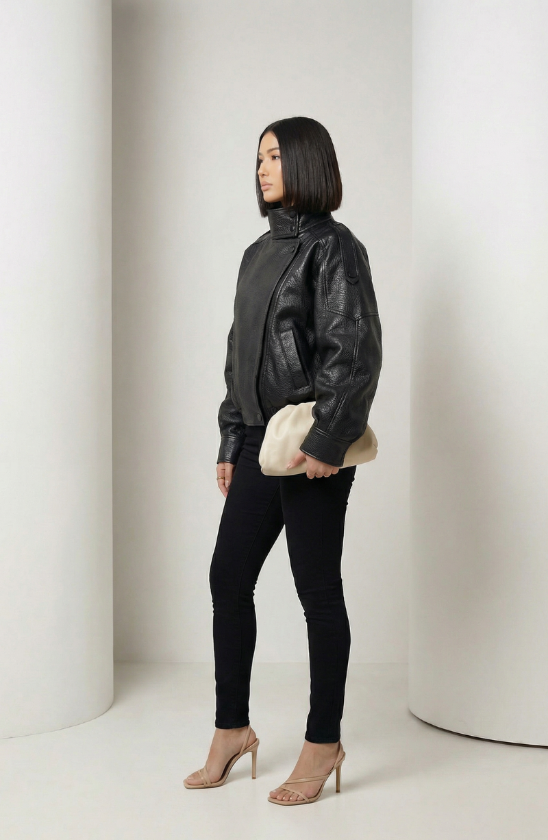 Chaqueta Valeria efecto piel