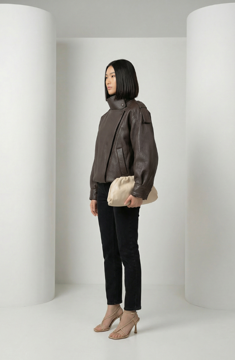 Chaqueta Valeria efecto piel