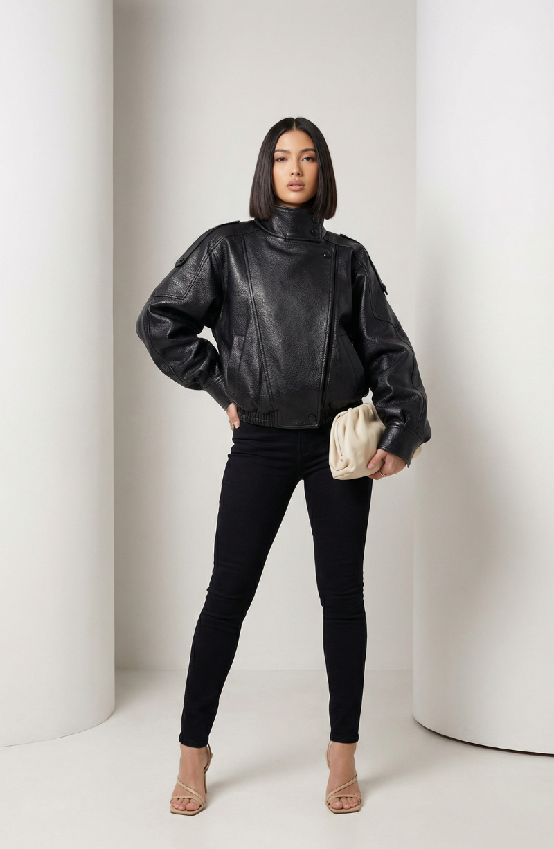 Chaqueta Valeria efecto piel
