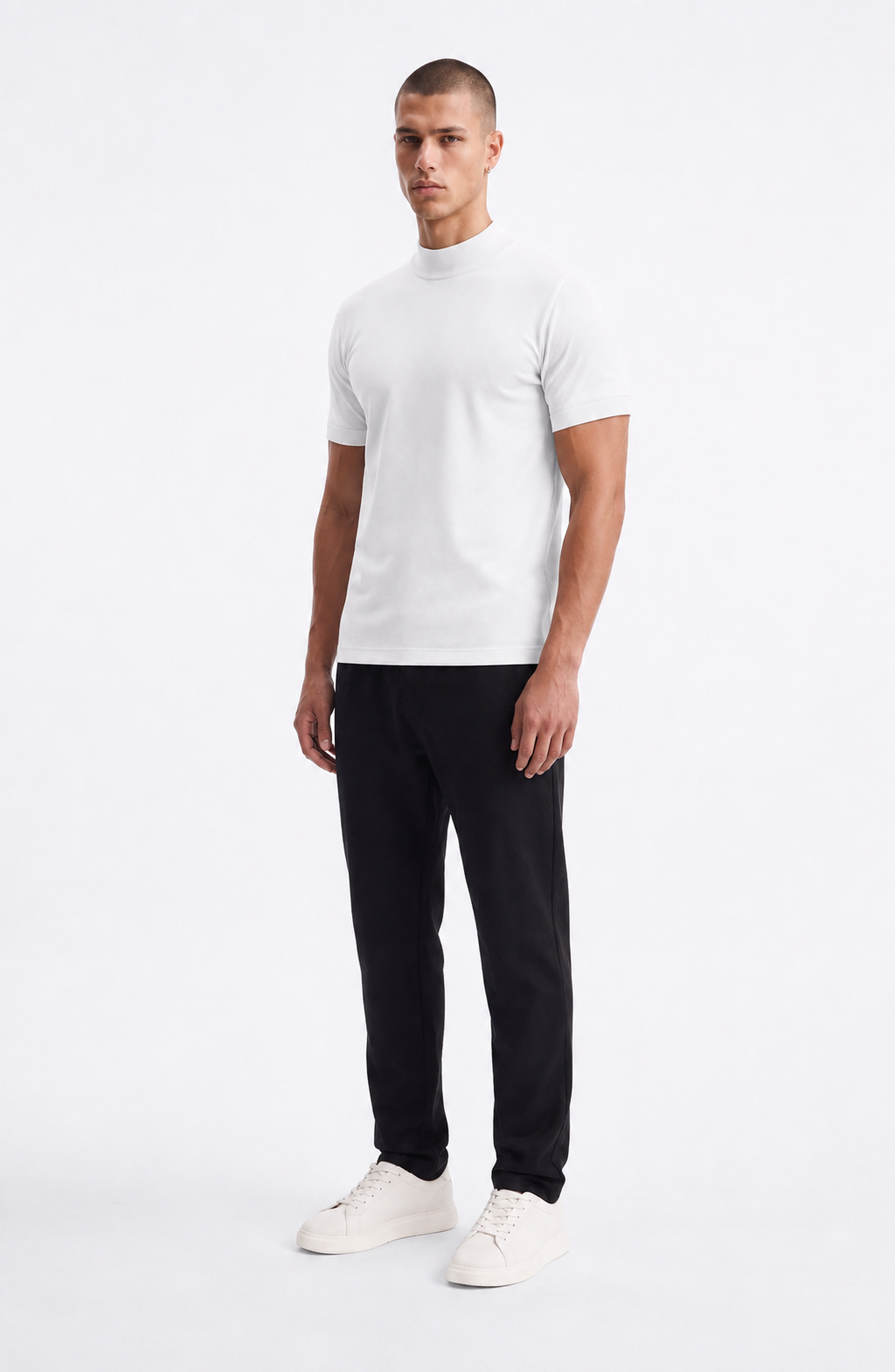 Camiseta Juan Carlos de Cuello Alto Ajustado