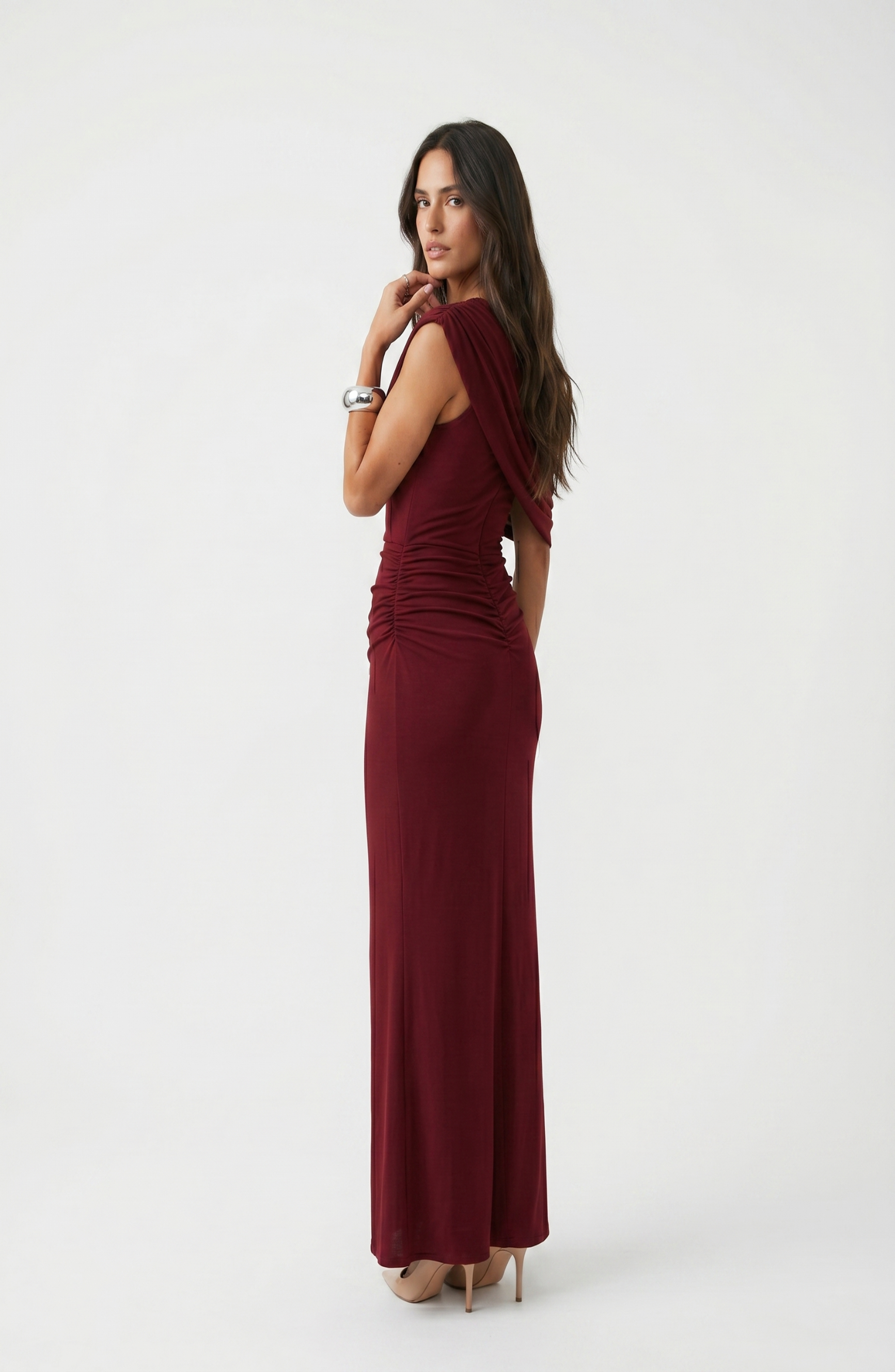 Vestido Agatha de drapeado elegante