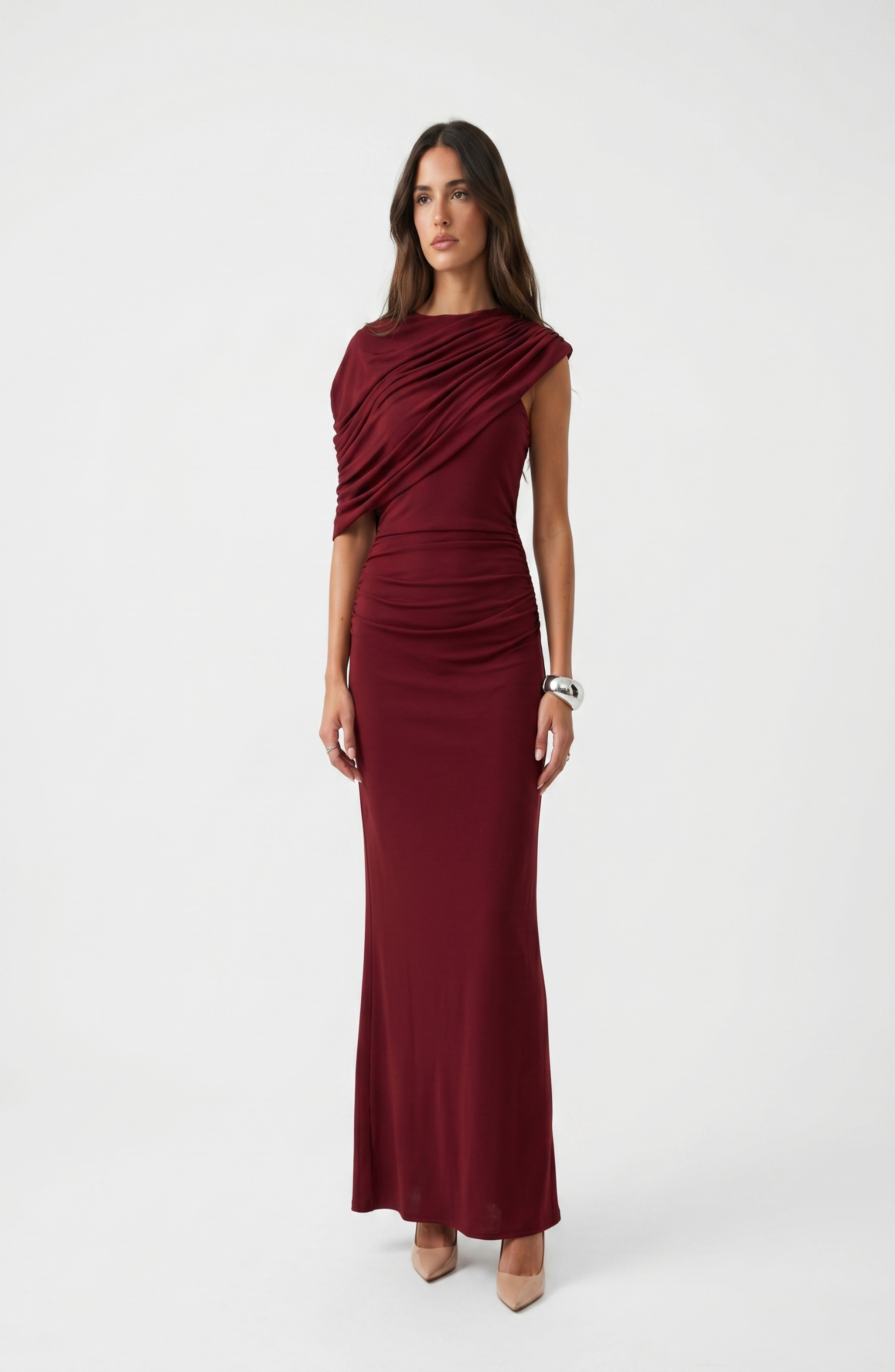 Vestido Agatha de drapeado elegante