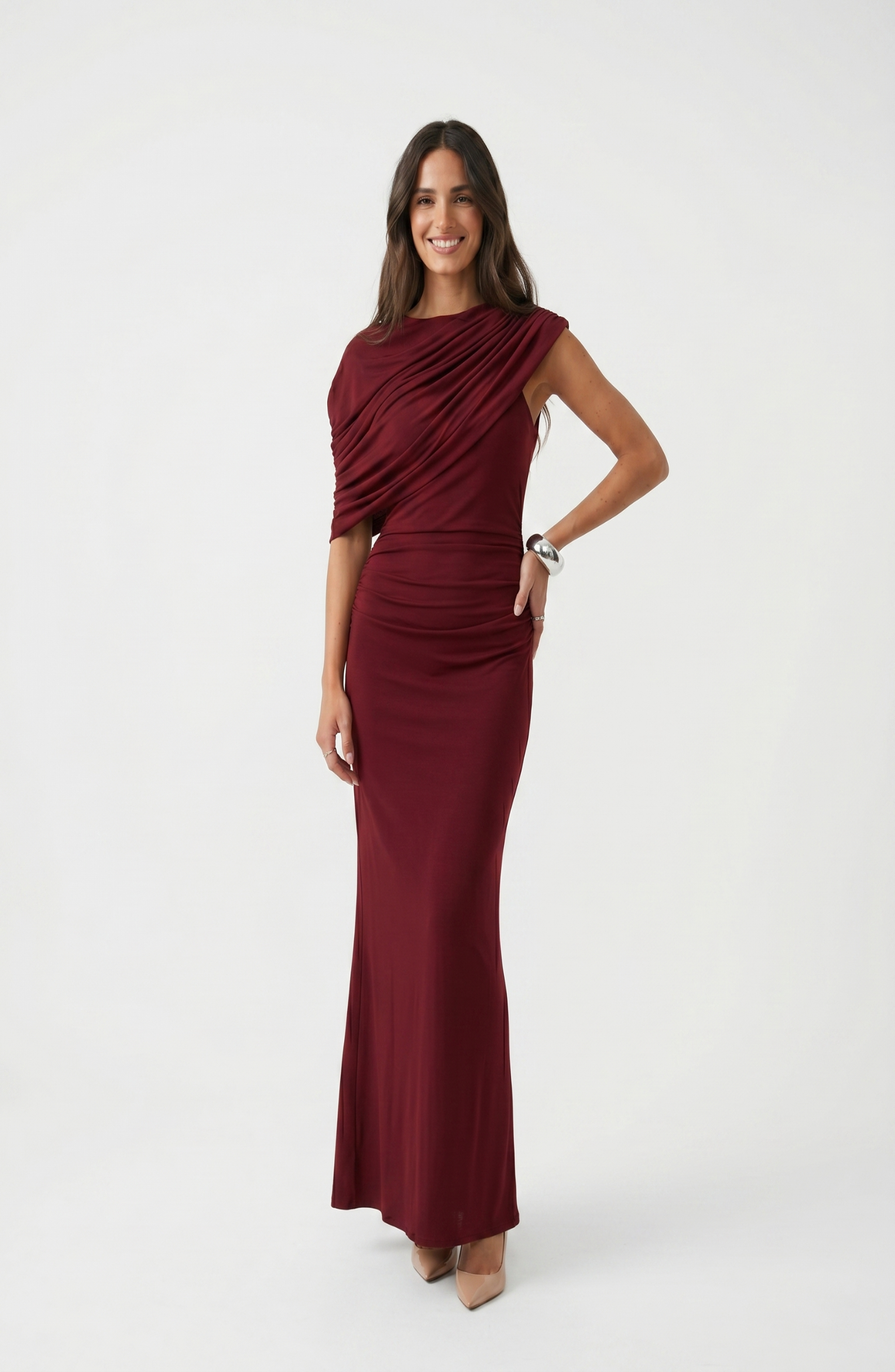 Vestido Agatha de drapeado elegante
