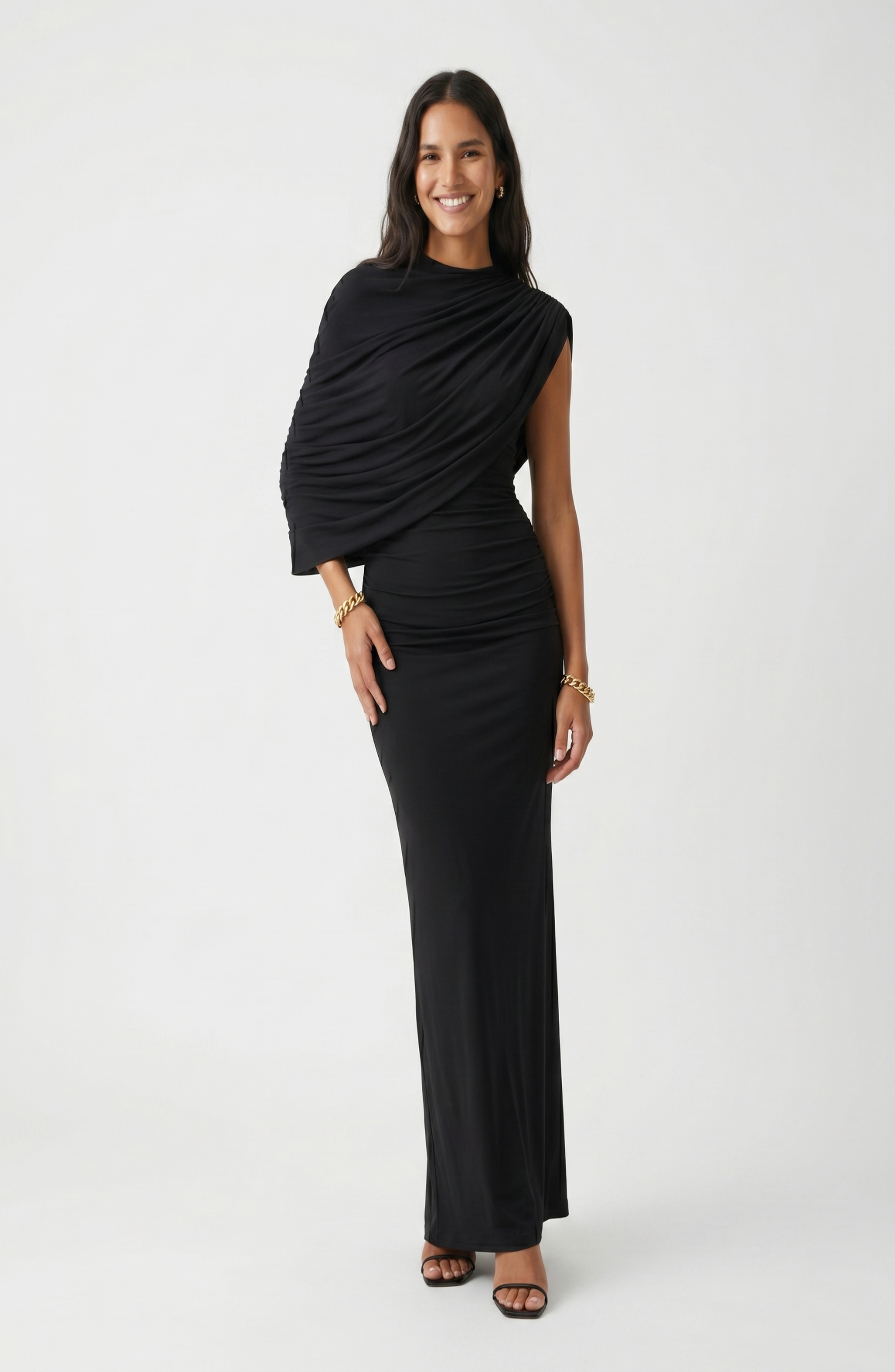 Vestido Agatha de drapeado elegante
